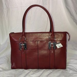 Marc New York Top-Zip Leather Executive Tote